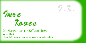 imre koves business card